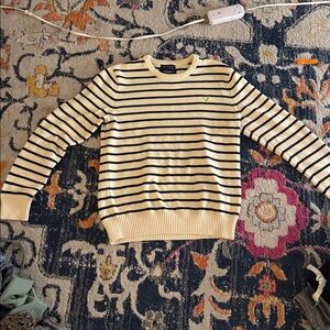 AE - vintage Thick knit blue and cream striped sweater